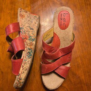 BOC size 9 womens wedge sandals